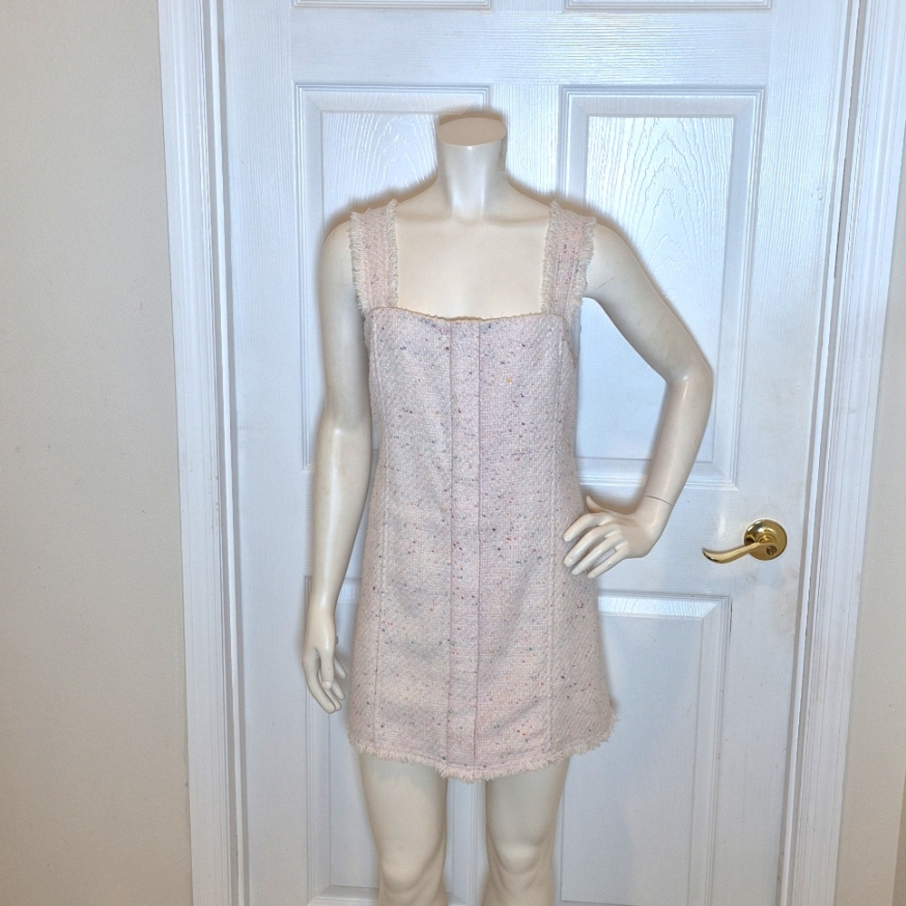 House Of Harlow 1960 White tweed mini dress size Large NWT!!!